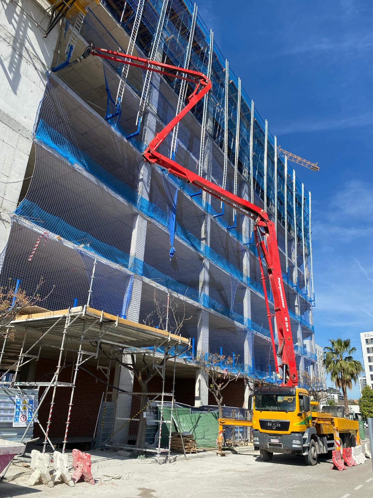 Putzmeister 36M en obra en Valencia